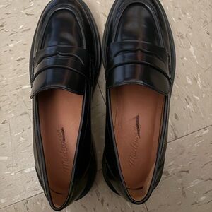 Madewell Classic Black Leather Loafers